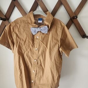 Old Navy Men's Tan Polka Dot Button Down Shirt